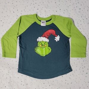 The Grinch two-tone green baseball tee